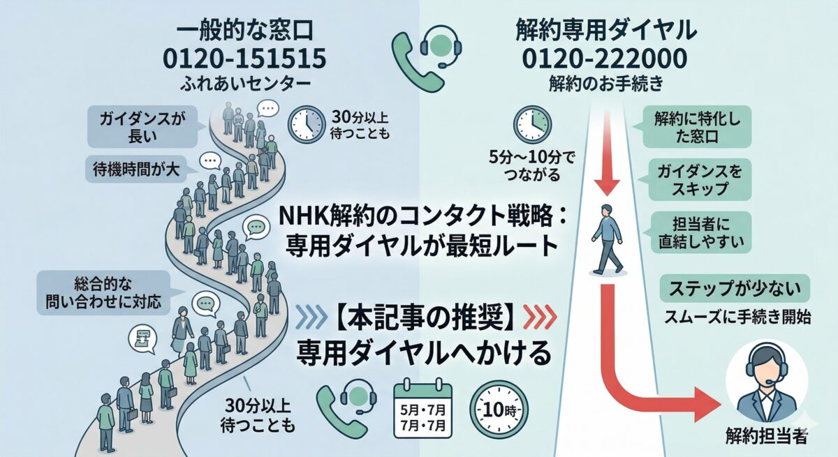 NHK解約における「コンタクト戦略」