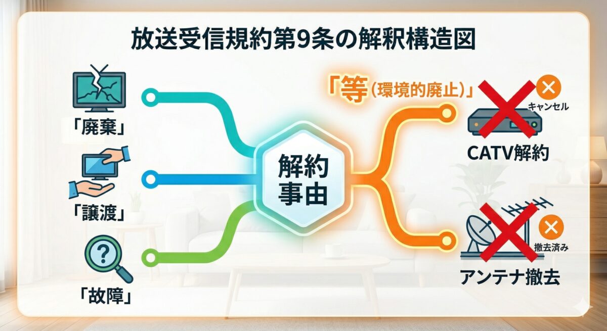 放送受信規約第9条の解釈構造図