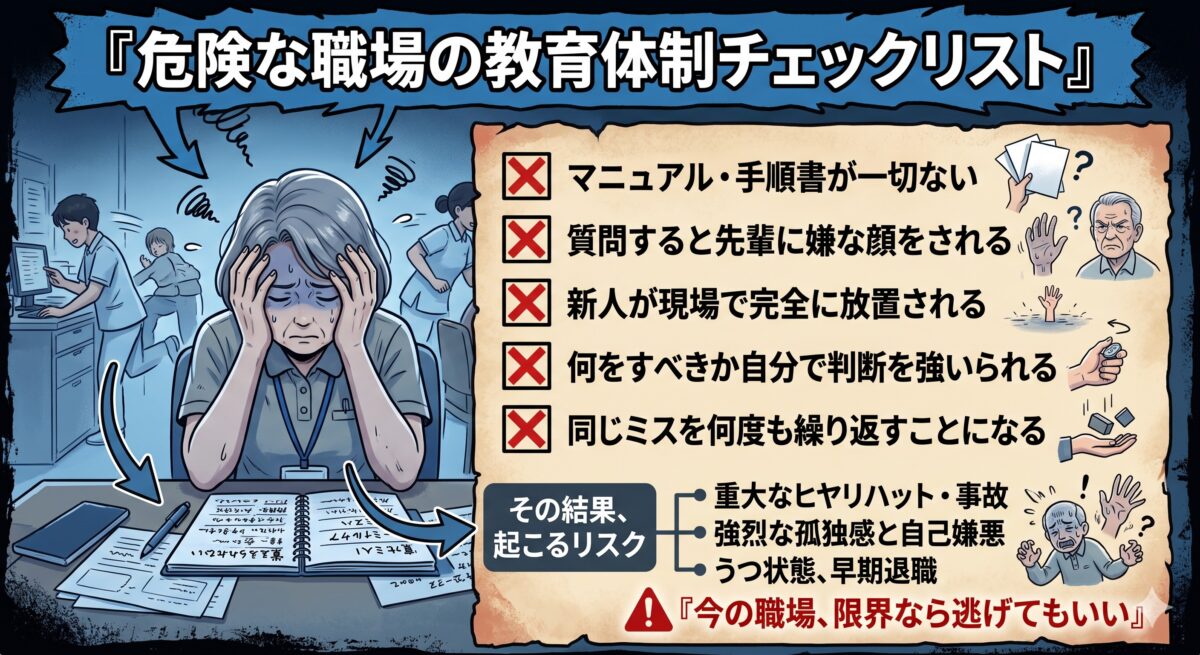 新人介護職への教育体制を確認するチェック項目