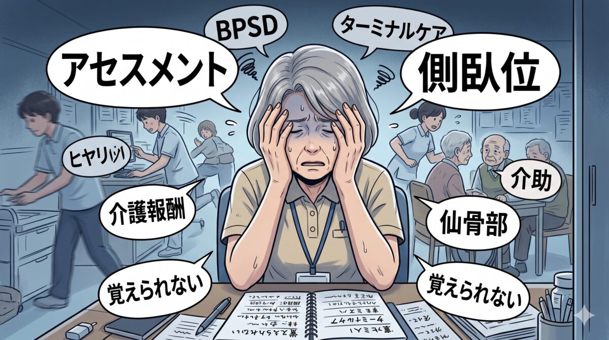 介護現場の専門用語に戸惑う新人介護職