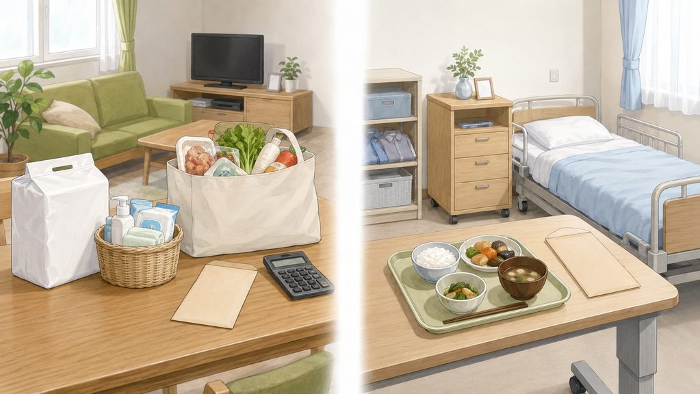 在宅介護と施設入所では何にお金がかかるのか